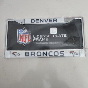 NFL Denver Broncos License Plate Frame Cover Auto Tag Frame Car Accessory NWT